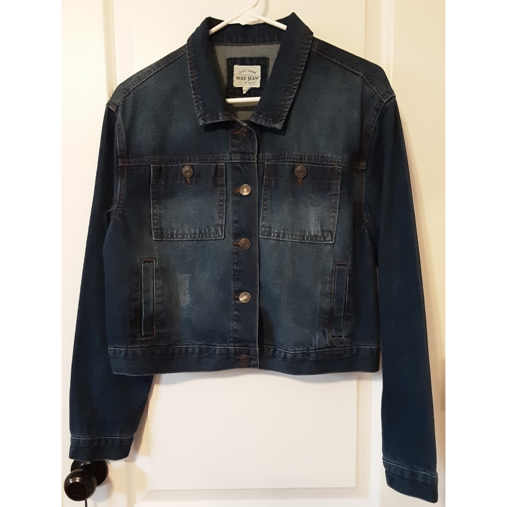 Basic Denim Wax Jean Dark Jacket - image 1